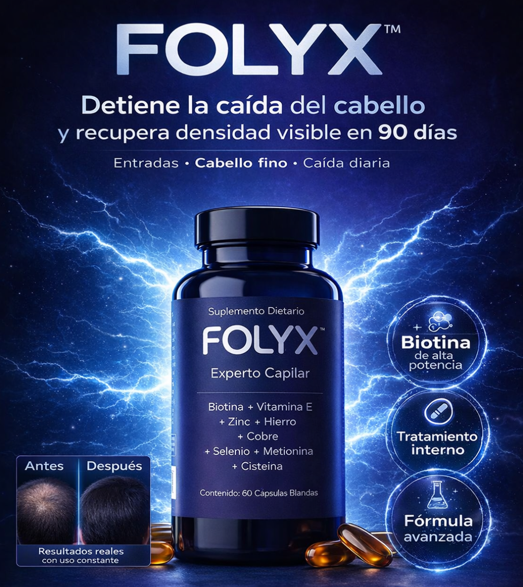 FOLIX™ – Tratamiento avanzado para frenar la caída del cabello y recuperar densidad visible en 90 días