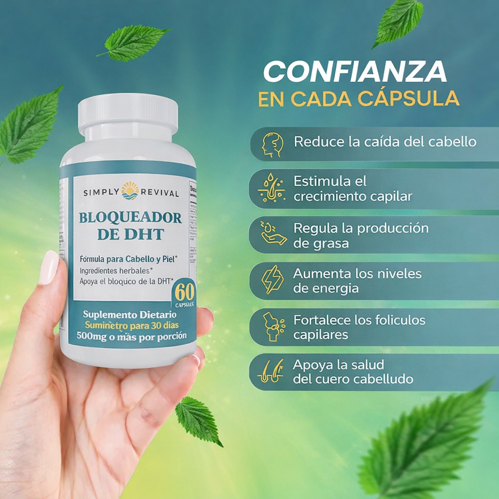 BLOCKER DHT Bloquea el DHT aportando nutrientes clinicos para el crecimiento veloz del cabello
