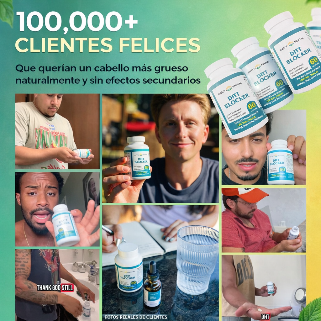 BLOCKER DHT Bloquea el DHT aportando nutrientes clinicos para el crecimiento veloz del cabello