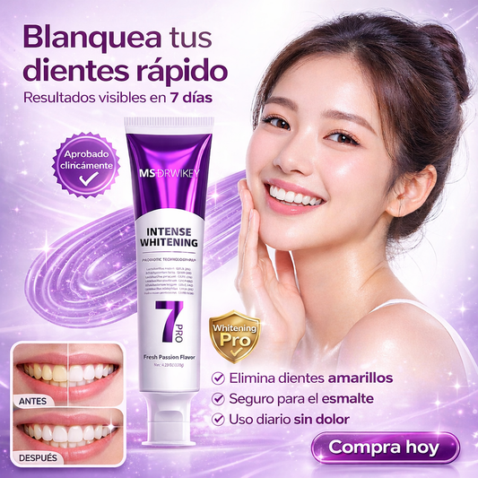 White7 Pro™ – Blanquea tus dientes hasta en 7 días y elimina el amarillo sin dañar el esmalte (SIN FLUOR)