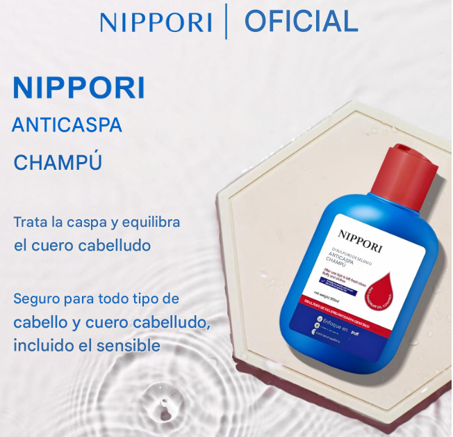 🫧SHAMPOO NIPPORI MEDICO -Adiós Caspa, Mal Olor y Picazón en 3 Aplicaciones
